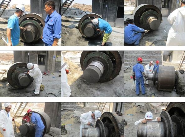 在線修復旋窯托輪軸承位磨損的詳細步驟