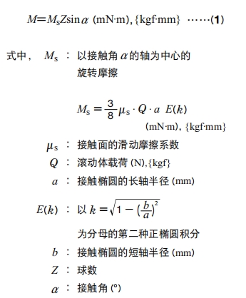 角接觸球軸承的預緊量與啟動力矩